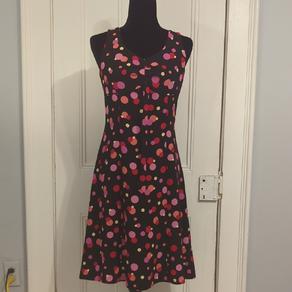 Anna Vintage Midi Dress – Scoop Neck, Polka Dot Chic